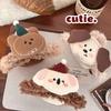 Cute Animal Doll Hair Clips Cartoon Hairpins Korean Plush Dog Hair Claws  for Girls
