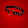 Ретро Кожаное Ожерелье-Чокер с Заклепками в Форме Сердца - Европейский и Американский Панк-Стиль