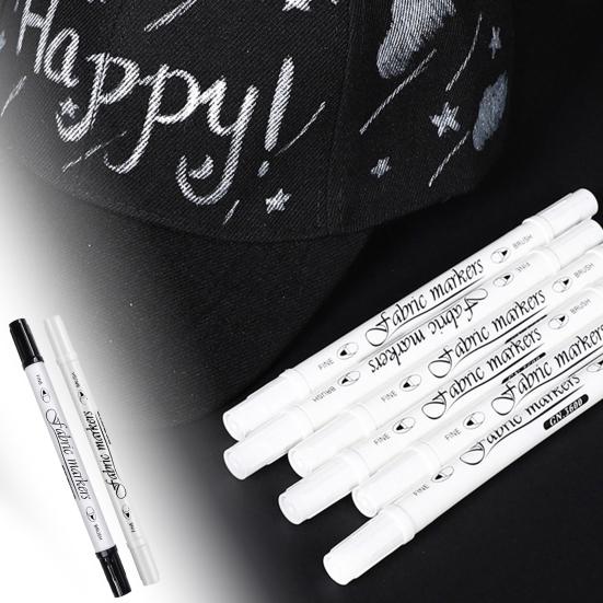 4/6 шт. тканевая ручка с двойным наконечником, текстильные маркеры, водонепроницаемая ручка для рисования граффити, футболка, пальто