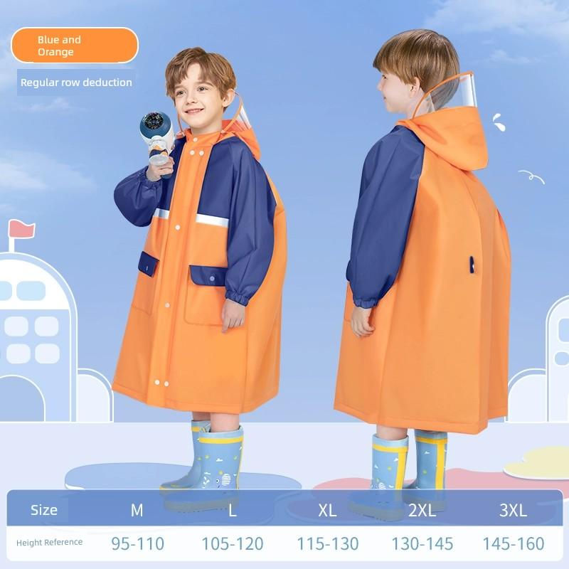 Kids Raincoat for Boys and Primary School Students for School Girl Girls Rain-Proof Clothes Children Older Boy Long Poncho