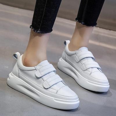 Спортивная обувь для женщин осень 2024 года, новые женские туфли LeFu на толстой подошве из кожи, черные повседневные туфли на плоской подошве, одинарные туфли