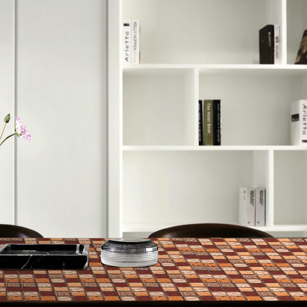 10 шт. Мозаичные наклейки на стену Водонепроницаемые декоративные наклейки для плитки Самоклеящиеся 10x10 см для кухонного фартука, мебели, лестницы