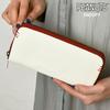 Snoopy 73036 Embossed Long Wallet Round Zipper Closure White [Peanuts] Women's