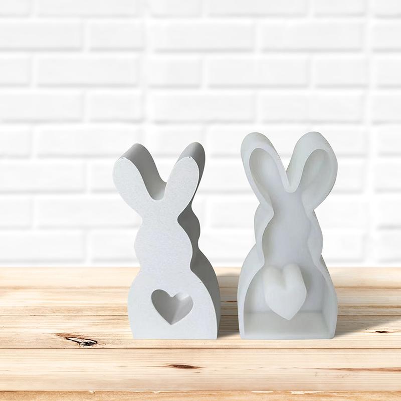 Пасхальный милый кролик силиконовые формы гипсовые благовония автомобильные расширяющиеся гипсовые формы для украшения ароматерапевтические свечи смоляные формы