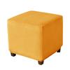 Elastic Square Ottoman Cover Stretch Velvet Footstool Covers Living Room Bedroom Footrest Stool Covers Furniture Protector