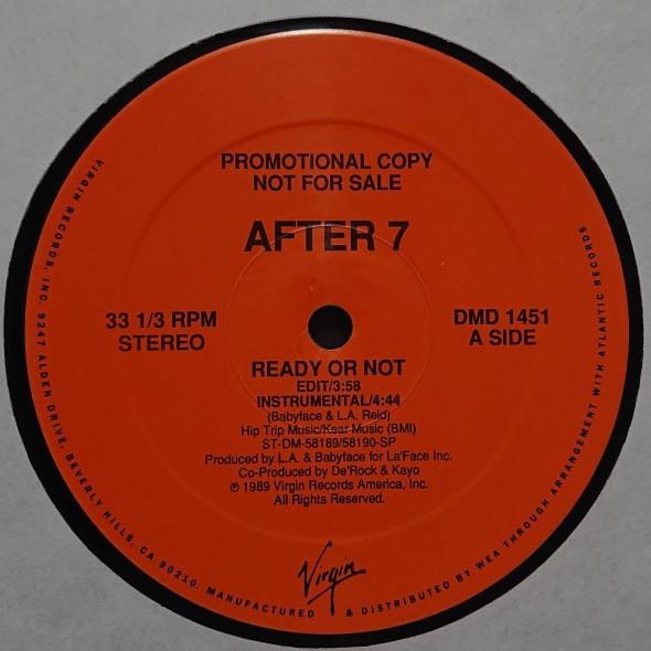 12-дюймовая пластинка AFTER 7 Ready Or Not DMD1451 VIRGIN 1989 США Рэп Хип-Хоп R&B Б/у