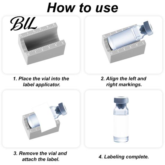 Home Storage Labeler Vial Label Applicator for 3ml 10ml Vials Bottle Labeling Medicine Application Tool Small Jars Essential Oils Containers