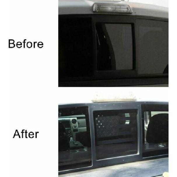 Rear Window Middle Stickers Trim Decal for Ford F150 09-14 USA Flag Accessories