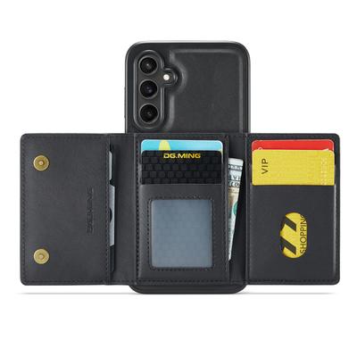 DG.MING Серия M5 Чехол для Samsung Galaxy S24 FE Съемный Магнитный Кожаный Чехол для Телефона с Отделениями для Карт