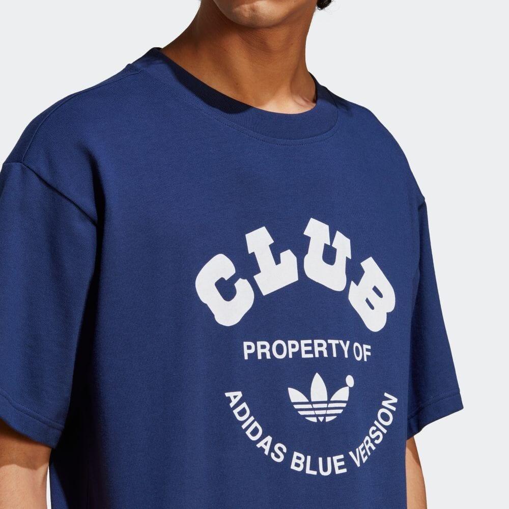 adidas Blue Version Club T-Shirt 'Blue White' Men's IA2459