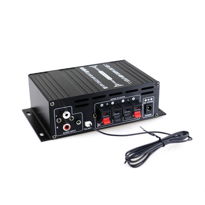 AK380 портативный автомобильный Bluetooth усилитель мощности 12 В бытовой HIFI аудио усилитель стереосистема объемного звучания 15.5X8.5X4.5 см