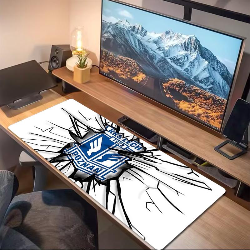 KKS Lech Poznan Print Cushion Non-slip Laptop Tablet Big Mousepad XXL Mat Mini PC Playmat With Lock edge