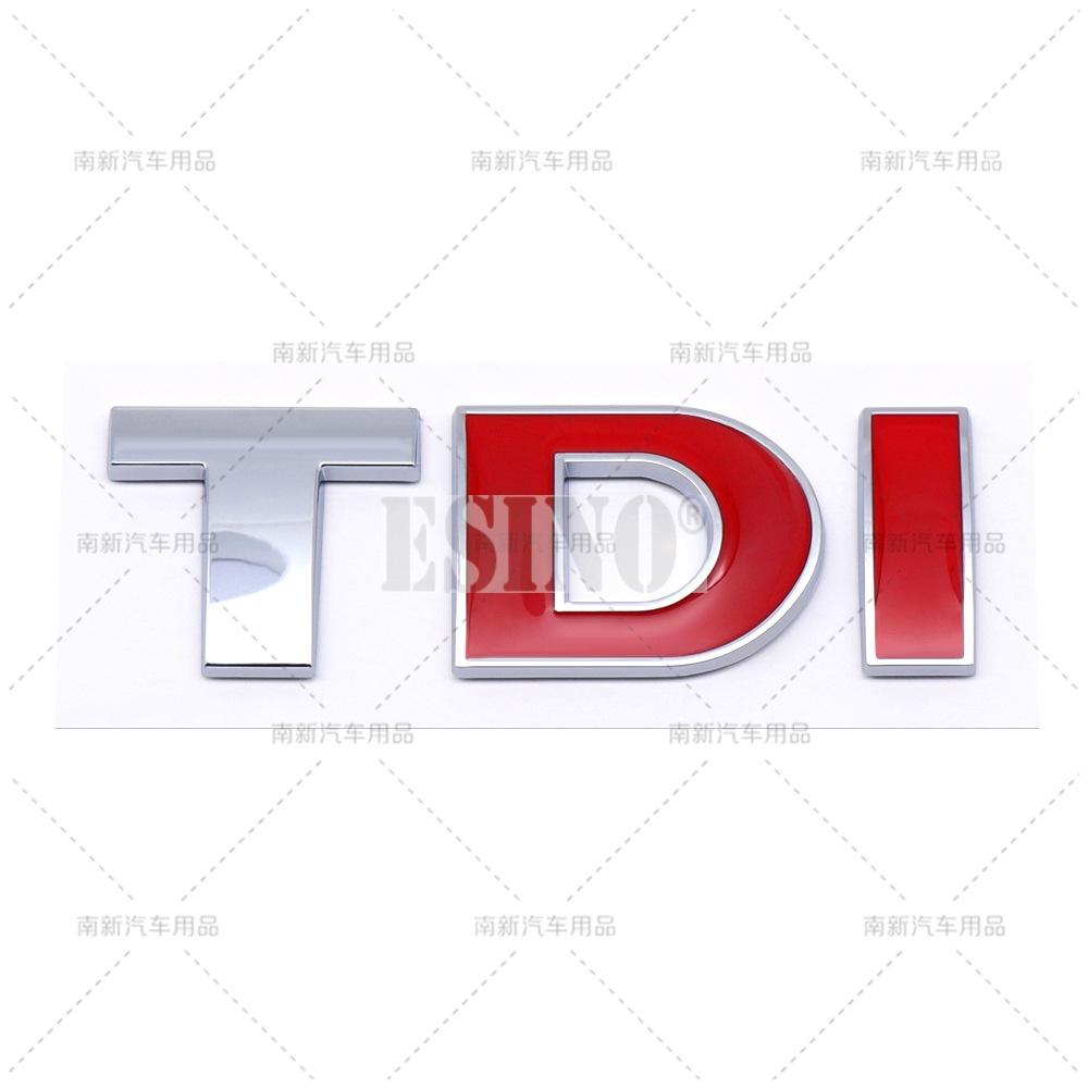 emsqc4 New 3D TDI Turbo Direct Injection ABS Adhesive Car Trunk Emblem Rear Body Tailgate Accessories Adhesive Styling Badge