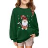 Children's Fashionable Casual Long-sleeved Loose Christmas Print Pullover Sweatshirt