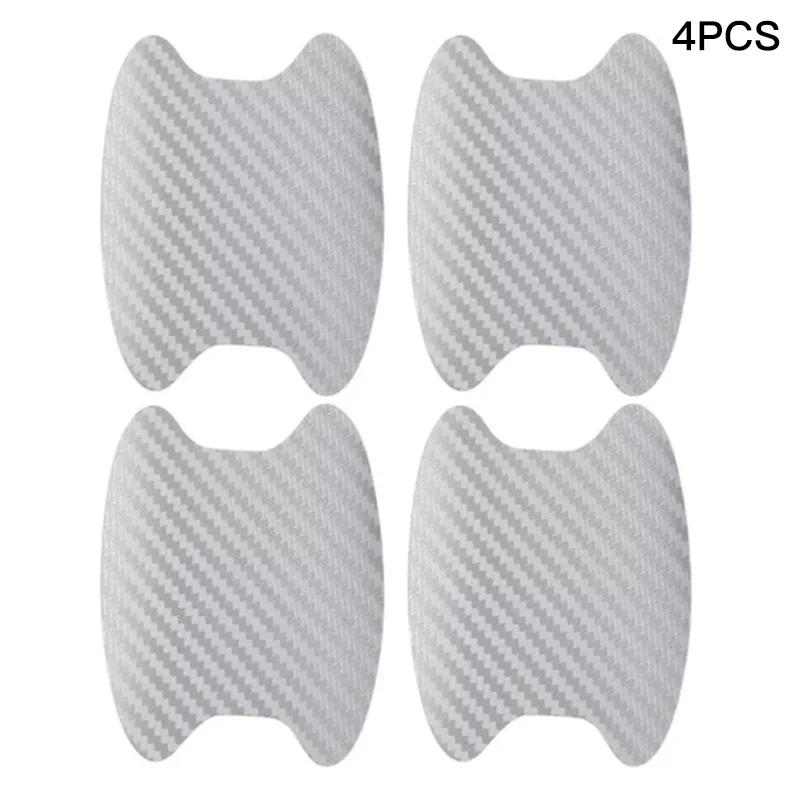 4Pcs Auto Door Sticker Carbon Fiber Scratches Resistant Cover Car Handle Protection Film Exterior Styling Car Accessories
