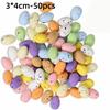 50/100Pcs Speckled Foam Easter Eggs Colorful Painted Bird Eggs  Easter Party Decorations