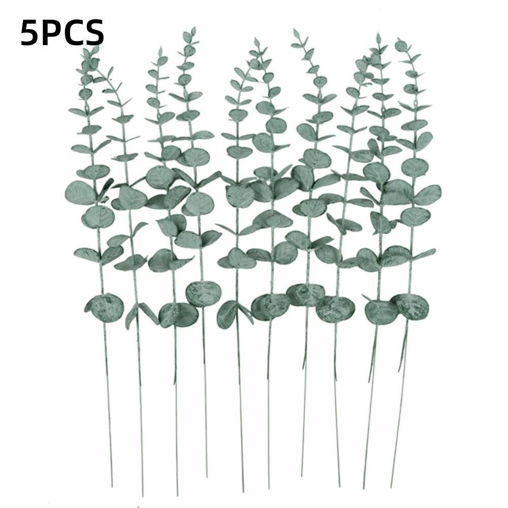5 шт. Смешанные искусственные цветы Искусственное растение Листья долларового дерева DIY Букеты Свадьба