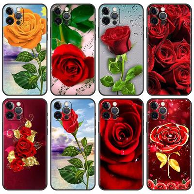 Роскошный чехол для телефона с розами и цветами для iPhone Samsung Galaxy Redmi Xiaomi Oppo OnePlus Note SA 7 8 9 10 11 12 13 14 20 21 22 23 53 54 Pro Max Plus Ultra