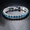 Charm Bracelet Shiny Blue Color Bracelet Cuff Women Fashion Jewelry Gift