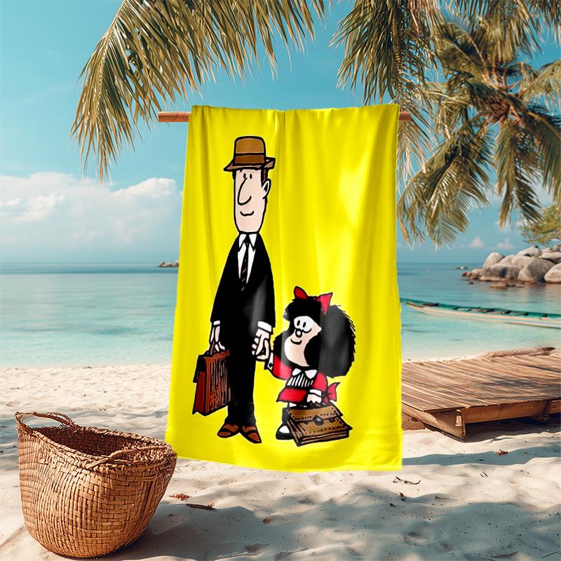 Mafalda beach towel Outdoor camping Beach towel for vacation swim Outdoor pool Absorbent bath towel