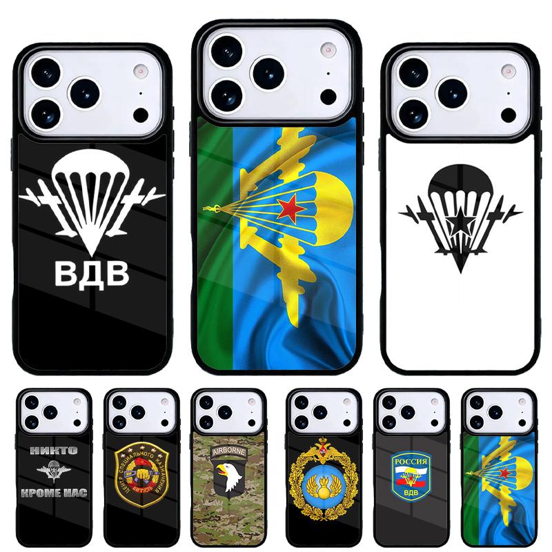 Чехол для телефона ВДВ России для iPhone 17 Air 16e 15 14 13 Pro Max Задняя крышка для 12 11 Pro Coque