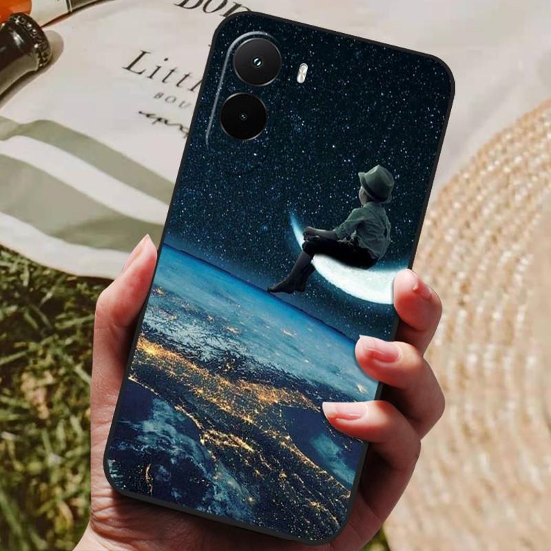 Для Xiaomi Poco M7 4G Чехол Силиконовая Задняя Крышка Чехол для Телефона для Poco M7 Plus Чехлы Мягкий Бампер чехол M 7 Plus PocoM7 4G Ударопрочный