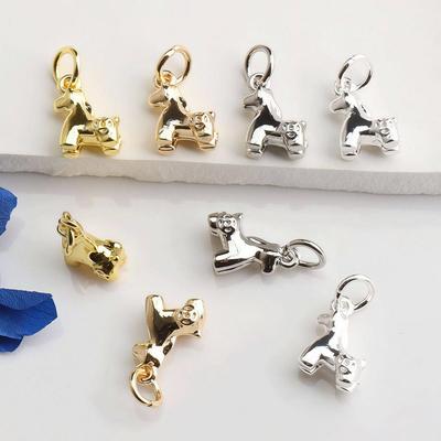 Позолоченный 14K кулон-символ года Лошади для изготовления украшений своими руками
