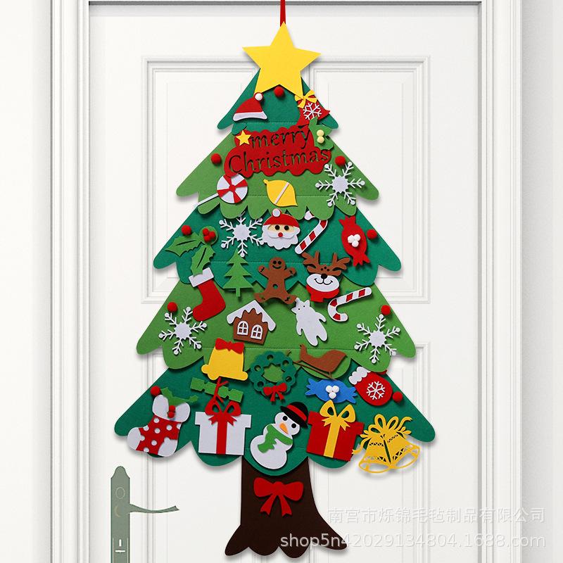 Cross-border felt Christmas tree children DIY educational toys Christmas atmosphere decoration Christmas tree room decoration