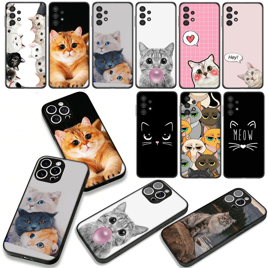 Чехол для Xiaomi Poco F7 F6 F8 Ultra F5 X7 X6 X5 X3 NFC M7 M6 Pro C85 C75 C65 C71 C61 Coque Чехол для телефона Кот Мяу Милый