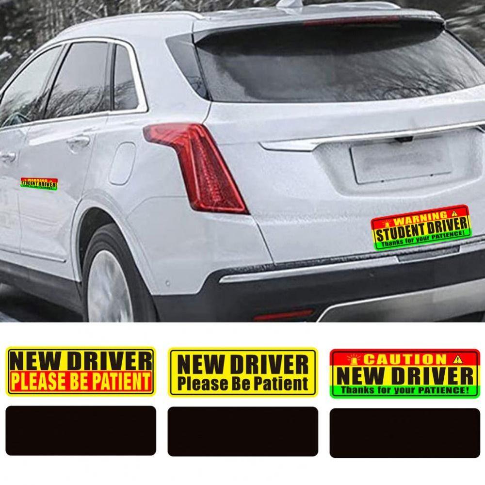 Reflective Student Driver Magnets Stickers Driving Safety Education Activities