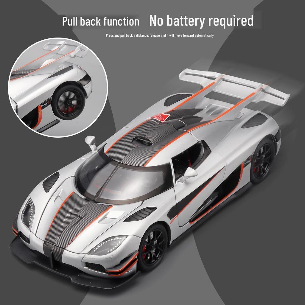 1:24 Koenigsegg ONE Alloy Car Model with Ejection Doors - Sports Car Ornament and Toy