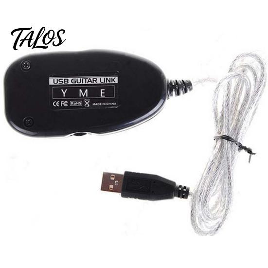 Кабель для подключения гитары к интерфейсу USB, аудиоадаптер для компьютерной записи ПК/MAC