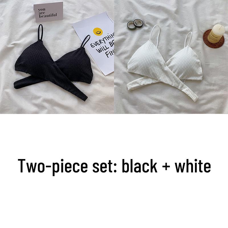 Cross-Back Spaghetti Strap Tube Top with Chest Pads - Sexy Strapless Hollow-Out Base Layer for Women