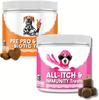Itchy Relief Immune Support Chews for Dogs 120 Count - Pet Health Supplement Lecithin Soft Chews Skin Allergy Relief