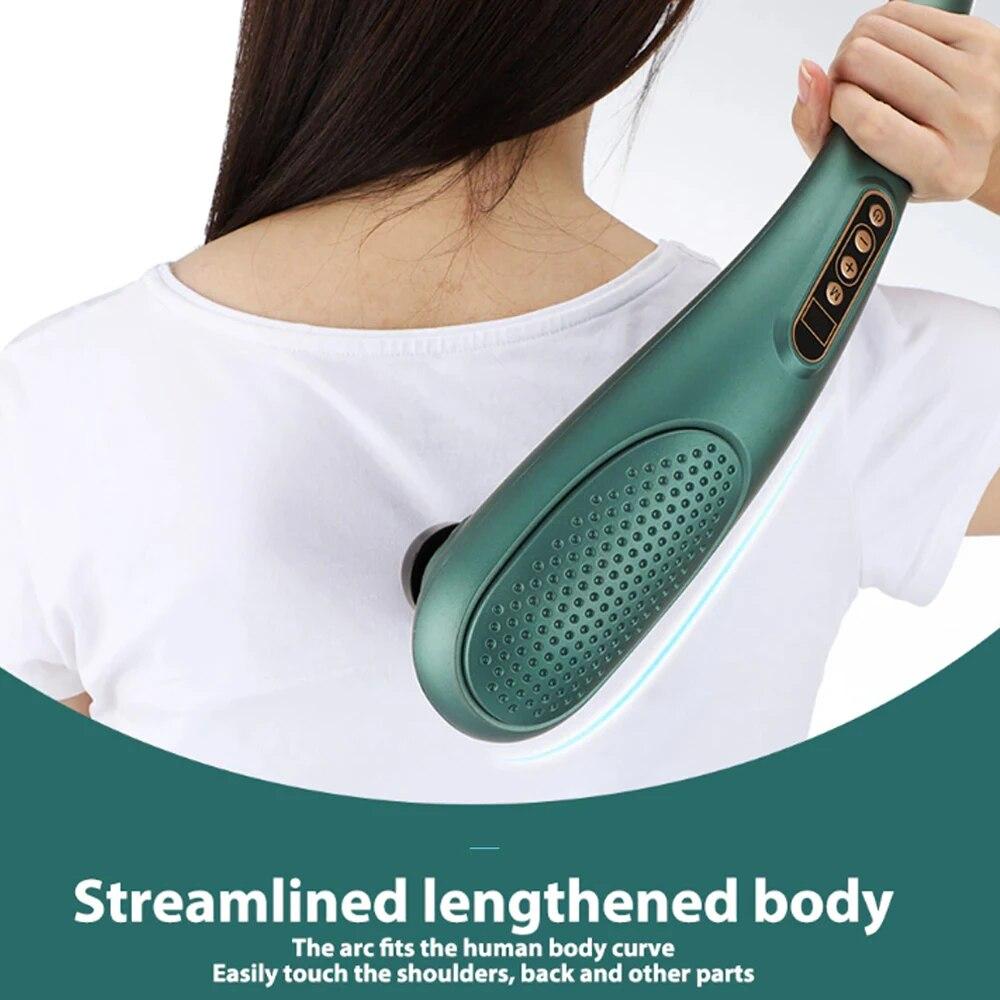 6 In 1 Wireless Electric Back Massager Vibration Infrared Heat Massager Multifunctional Neck Leg Massager Pain Relief Shiatsu