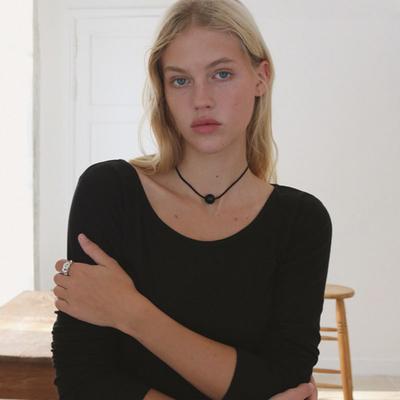 ОНИКСОВОЕ КОЛЬЕ-ШНУРОК STUDIO LEIGH