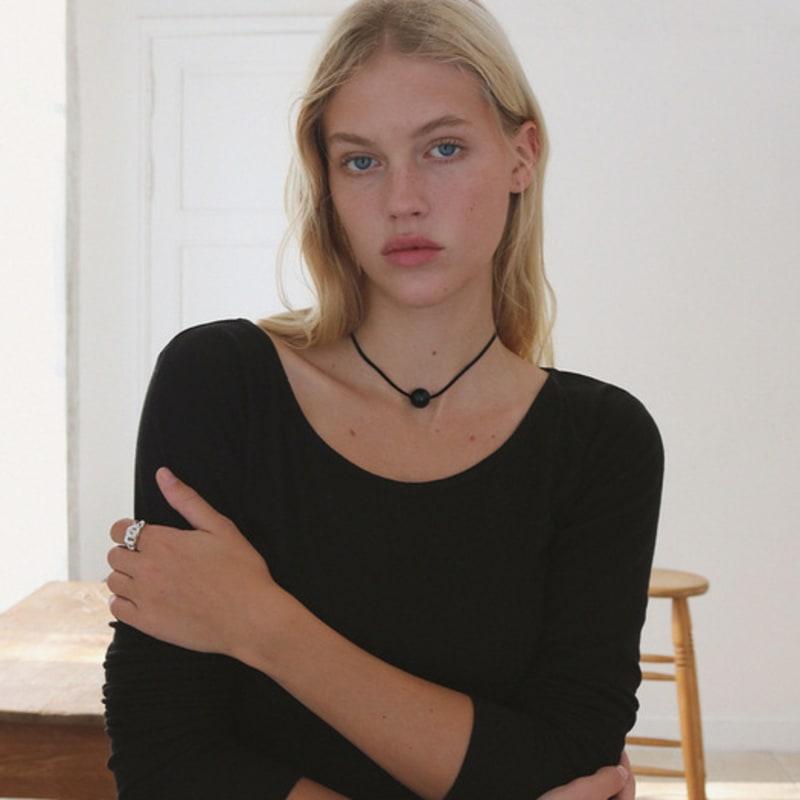 ОНИКСОВОЕ КОЛЬЕ-ШНУРОК STUDIO LEIGH
