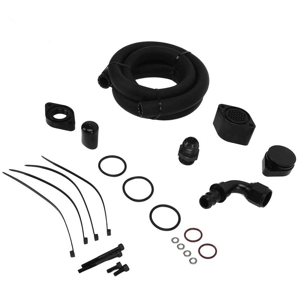 CCV Reroute Engine Ventilation Kit Engine Crankcase Breather Set Replacement for FORD SUPER DUTY