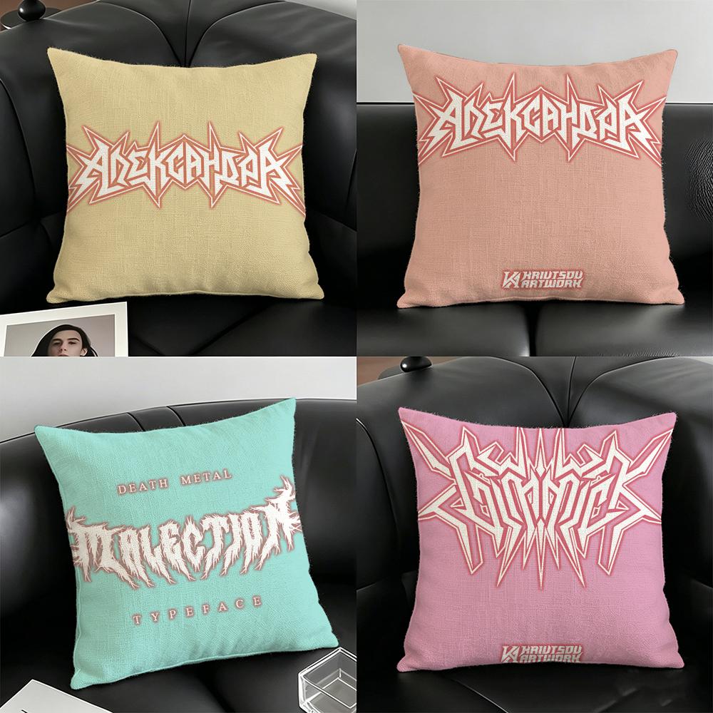 Singer Thrash Mmetal Pillow Case Linen Pillow Covers Cover For Couch Living Room Bench Patio Floor Linen Home Decor