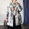 Vintage Chinese Style Retro Buckle Single Breasted Woman Winter Loose Long Sleeves Coats
