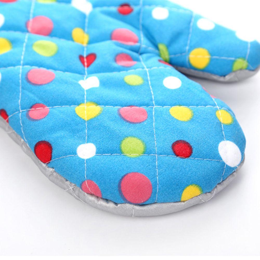 Heat Resistant Anti Hot Baking Tool Dot Mitts Thick Oven Gloves Microwave Insulation Cotton