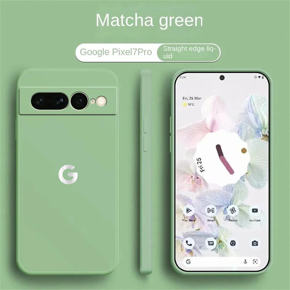 Ультратонкий чехол из жидкого силикона для Google Pixel 10 9 Pro XL 8 7 6 A Pro, с поддержкой беспроводной зарядки, противоударный, защитная задняя крышка