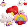 12/35cm Cartoon Weather Sky Plush Doll Pillow With Feet Love Cloud Rainbow Plush Toy Home Decoration Gift For Boys And Girls