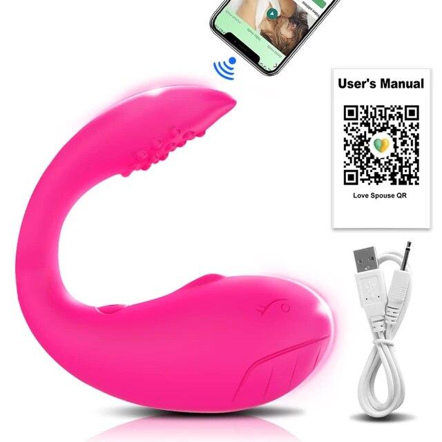 Приложение Bluetooth Control Вибратор для женщин Клитор G Spot Фаллоимитатор-массажер 2 двигателя Вибрирующие трусики «Яйцо любви» Секс-игрушки для взрослых