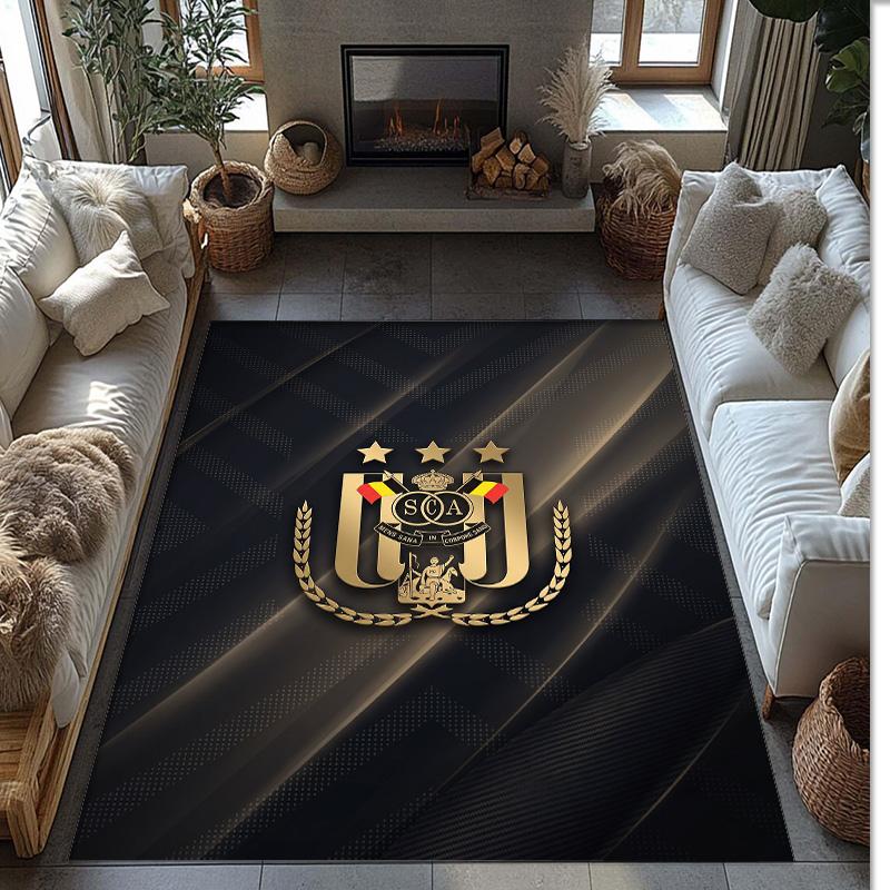 Anderlecht FC Soccer Football Pattern Soft Area Rug Non Slip Indoor Floor Carpet Sports Decor Mat for Bedroom