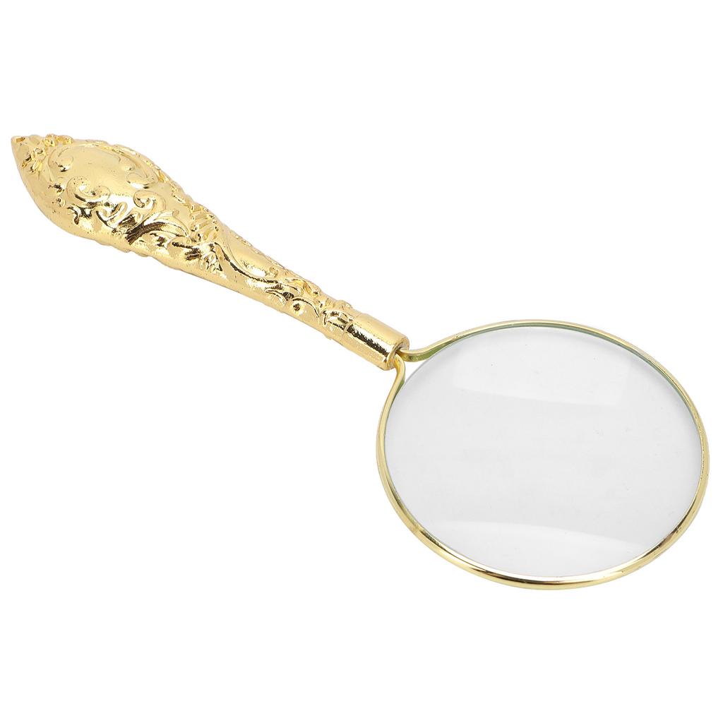 5X 45mm Magnifying Glass Handheld Reading Magnifying Glass Metal Handle Magnifier
