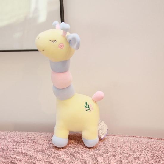 Милый красочный плюшевый жираф, мягкий пушистый полипропиленовый хлопок, плюшевая кукла, украшение для дома, детская комфортная игрушка, подарок на день рождения подруге