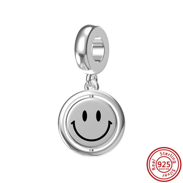 92 Стиль 925 Серебро 925 пробы для мальчиков и девочек Щенок с принтом лапы Сердце Сова Полый кулон Изящная бусина Подходит Подвески Браслет Ювелирные изделия