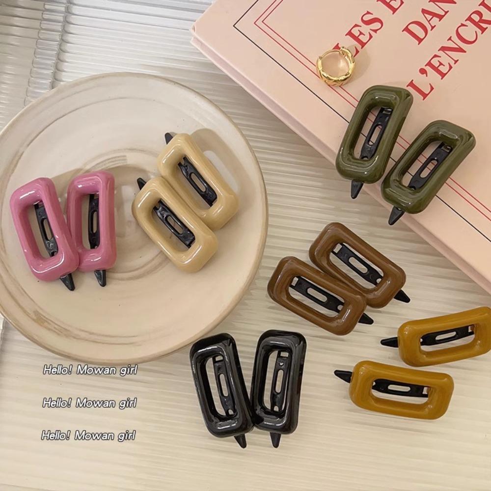1 pair All Match Hair Clips Square Headwear High Quality Hair Accessories