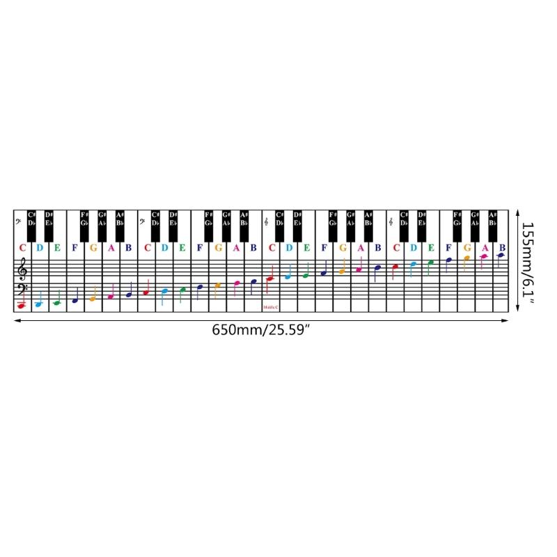 1Pc Piano Chord Chart Poster Training Guide Piano Fingering Labeling Chart Sheet